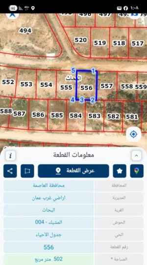 Residential Land for Sale in Amman Bahath