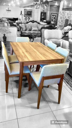 طاولة مطبخ خشب زان مودرن 4 كراسي