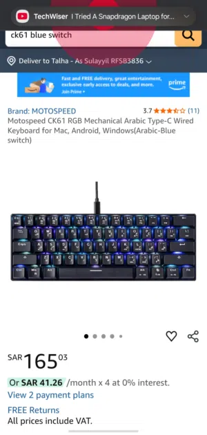 1 Motospeed CK61 keyboard and 2 pieces monitor stand