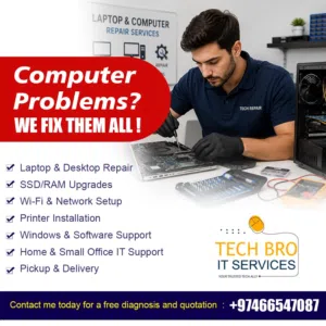 Laptop repairing and IT Support