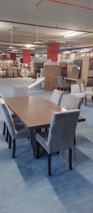 Budget-friendly dining table with chairs – minor flaws, major value!”