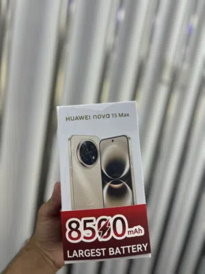 Huawei nova 15 max 8RAM / 256GB 	 	  جديد مسكر بالكرتونة  كفالة الوكيل الرسمي وشركتنا 3 سنوات