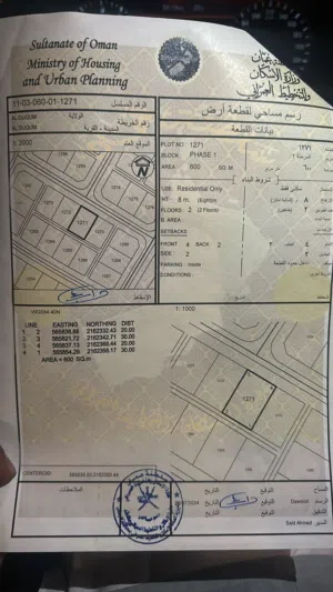 Residential Land for Sale in Al Wustaa Al Duqum