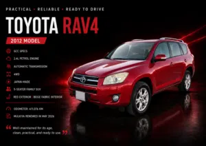 Toyota RAV4 2012 GCC Specs 4WD  Japan Made  Well Maintained