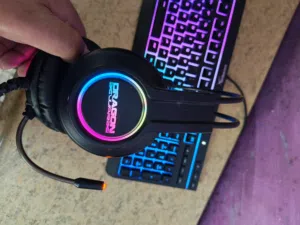 كيبورد جيمنج hybrid x / وسماعة dragon