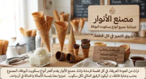 مصنع الأنوار لصناعة جميع أنواع بسكويت البوظة