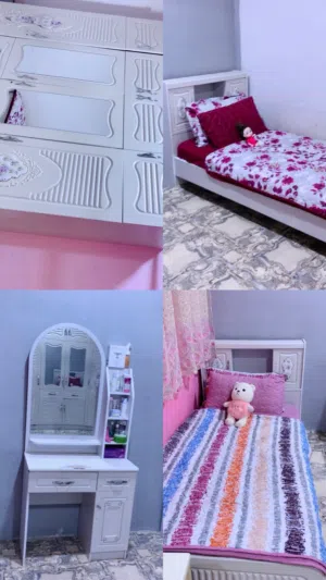 غرفة نوم كاملة بناتية لـ نفرين ممتازه من حيث الجودة والسعر