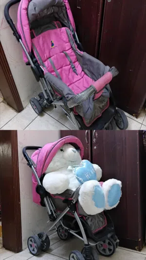 Bady stroller with teddy