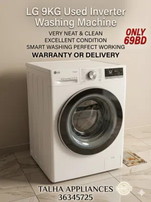 LG 9KG Used inverter Washing Machine Very Neat Clean Excellent Condition with Warranty Only 69BD