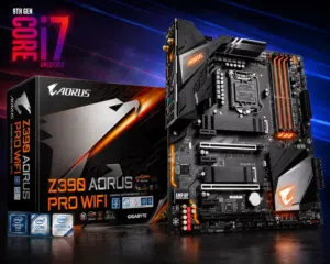 لوحة أم GIGABYTE Z390 Auros bro wifi مع معالج INTEL CORE I7 9700K