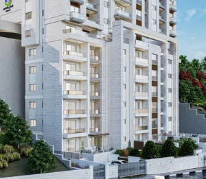 شقة 124مترفي عين مصباح مقابل جامعة القدس المفتوحة مكونة من غرفتين نوم وحمامين وصالون ومطبخ وبلكونتين