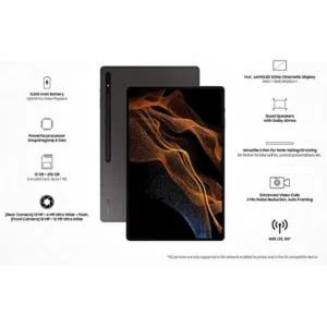 Samsung Galaxy Tab S8 Ultra – 12GB  256GB  شاشة 14.6 بوصة  S Pen مدمج