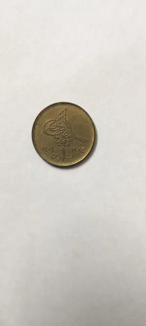 عملة مصرية معدنية من فئة 1 قرش من عام 1984