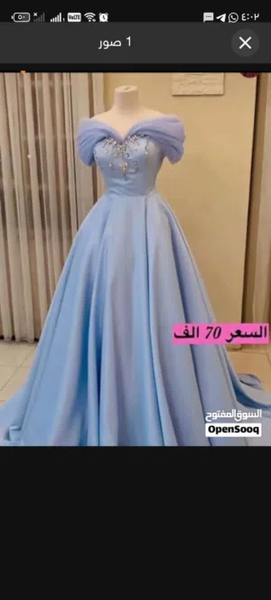 فستان ستن الاصلي ثقيل بعده نضيف مابي ضرر