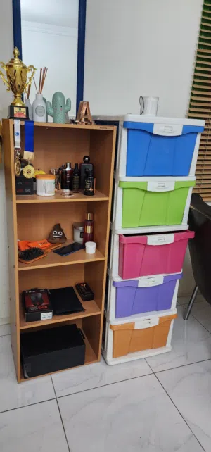 Wooden Shelf and Drawers cabinet - Good condition