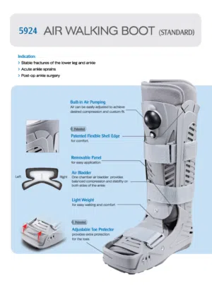 Air Walker Boot – بوت طبي لتثبيت القدم والكاحل  صناعة تايوانية  متوفر قصير وطويل