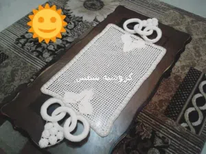 مفرش طاولة كروشيه