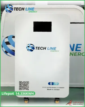 بطاريات تخزين الطاقة الشمسية LiFePO4 من مصنع TECHLINE   — الجودة العالمية بأيدٍ أردنية