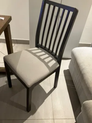 Set of 6 IKEA dining chairs - Dark brown wood