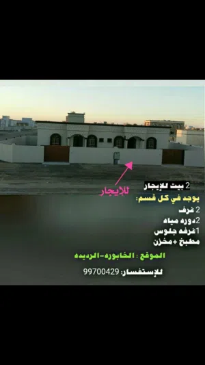 1 m2 2 Bedrooms Townhouse for Rent in Al Batinah Al Khaboura