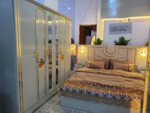 غرفة نوم ملكي 2027 فخامة استثنائية بتصميم كلاسيكي مذهل جاهزة للتحميل فوراً خشب ماليزي أصلي KTS رقم 1