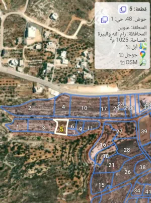 Farm Land for Sale in Ramallah and Al-Bireh Abwein