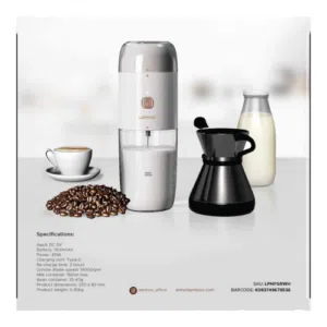 LePresso 2 in 1 Coffee Grinder & Milk Frothing 150ml  مطحنة القهوة ورغوة الحليب 2 في 1 من ليبريسو