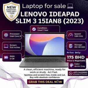 Lenovo IdeaPad Slim 3 15IAN8 i3 8GB 512GB SSD Excellent Condition