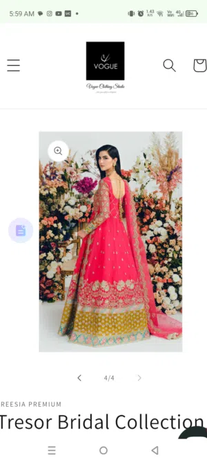 bridal maxi with gown and dupatta