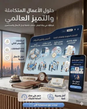 تصميم مواقع احترافية لشركات خدمات رجال الأعمال وتسهيل الإجراءات