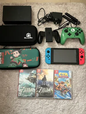 Original Nintendo Switch 2017 (Used) with accessories and 3 games
