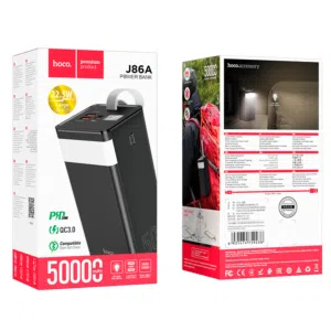 بور بانك hoco. J89A الأصلي – قوة وشياكة في جهاز واحد!   سعة 60000mAh عملاقة تكفي لشحن هاتف