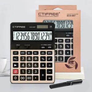 آلة حاسبه 14 رقم اله حاسبة ثنائية القدرة تعمل بالطاقة الشمسية وعن طريق البطارية CALCULATOR