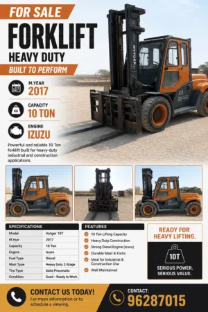 10 Ton forklift for sale in good condition