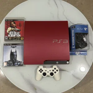PS3 نسخه يابانية حمراء نظيف