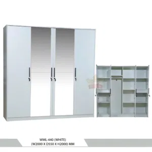 دولاب 4 أبواب بتصميم عصري ومساحة تخزين واسعة بافضل سعرModern 4-Door  Wardrobe with Spacious Storage