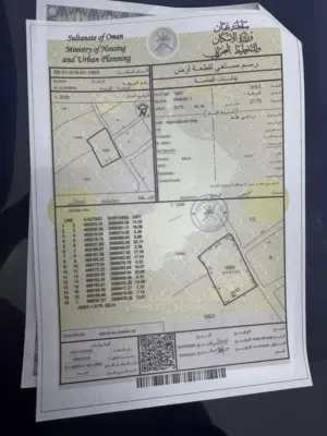 أرض زراعيه وماء حلو ومساحتها الأرض 2175