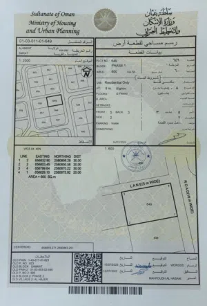 Residential Land for Sale in Muscat Amerat