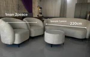 5 seater round sofa set