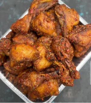 Nigeria suya stew and jollof rice