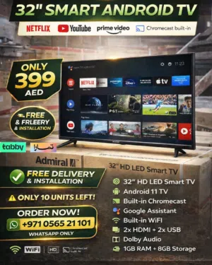 أقوى عرض شاشة سمارت في السوق شاشة 32 بوصة Android TV Netflix + YouTube + WiFi