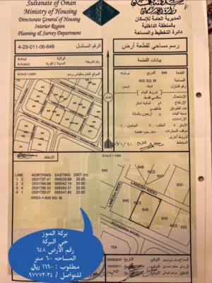 Residential Land for Sale in Al Dakhiliya Nizwa