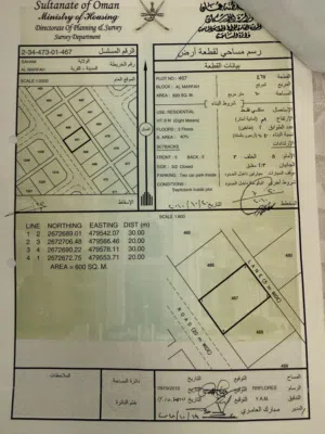 ارض سكنيه صحم المرفع