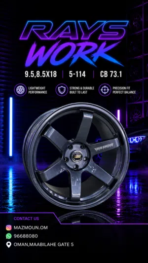 متوفرة رنجات سبورت زينة مقاس 18 RAYS,OZ,VOSSEN