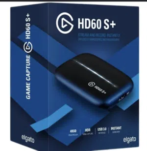 Elgato HD60 S+ مستعمل بحالة الوكالة، شغال ممتاز بدون أي مشاكل، يدعم 4K60 HDR وUSB 3.0،