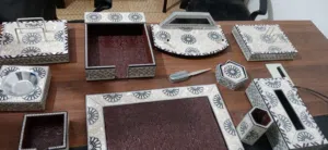 طقم مكتب مطعم بالصدف الأصلي