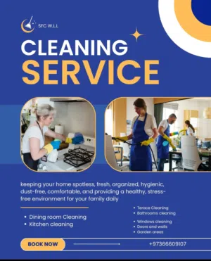 Deep cleaning by "Super fast cleaning company W.W.L Address: Building, 416B Road 1019, Muharraq.