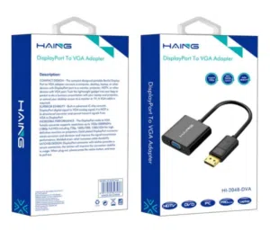 HAING HI-2048-DVA Display Port DP to VGA Adapter وصلة ديسبلاي الى في جي ايه