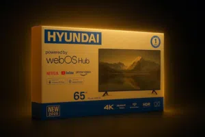 شاشة هونداي 65 نظام ويبوس ماوس ناطق 4k و توصيل مجاني