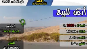 رقم الاعلان (3701) ارض سكنية للبيع في منطقة شارع الاردن